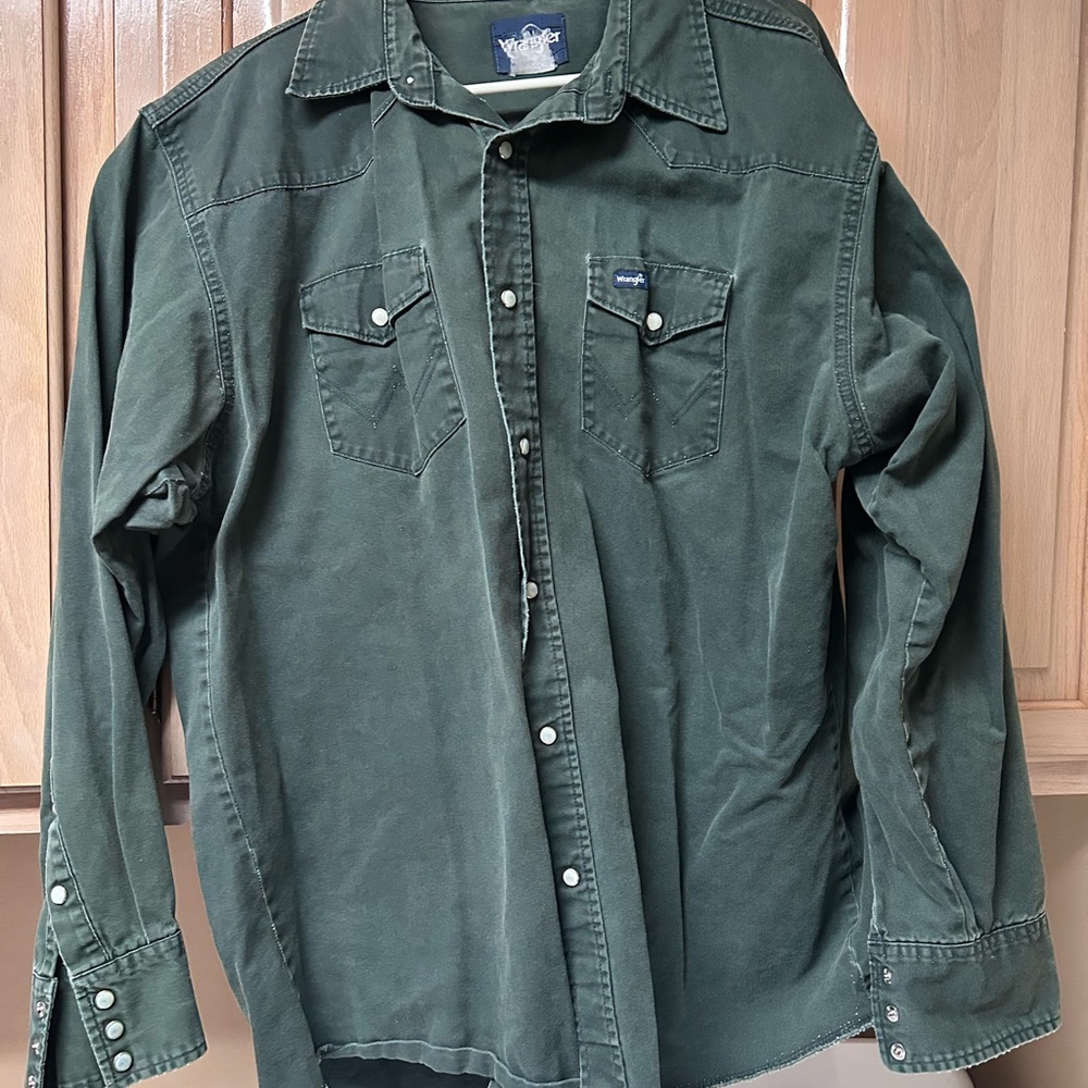 Wrangler Olive Green Pocket Shirt